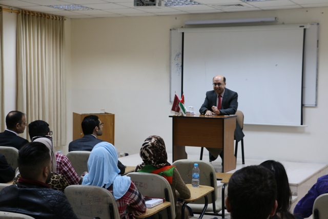 “أثر الاعلام في التأثير في الفكر الشبابي ” محاضرة للمعايطة في جامعة الشرق الوسط