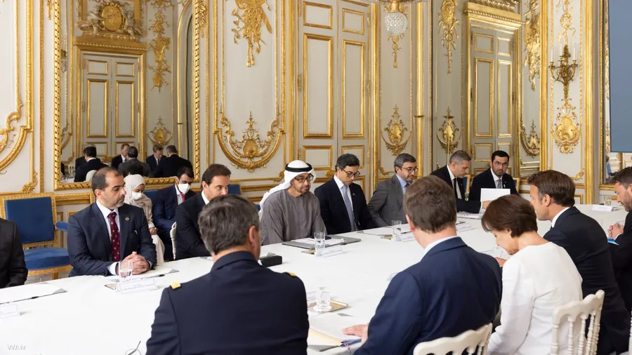 محمد بن زايد وماكرون يبحثان تطوير الشراكة الاستراتيجية